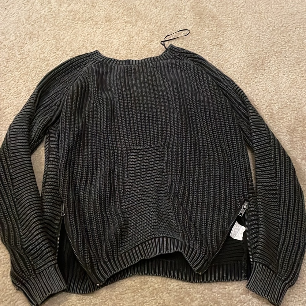 Black Olive and Oak zipper sweater